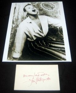 Actor Singer Civil Rights Activist Harry Belafonte Signed Card and 