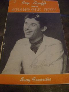 Roy Acuff Grand Ole Opry Booklet with 10 Autographs