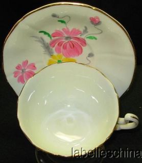 Adderley Teacup and Saucer HP Stylized Floral imperfect tea cup