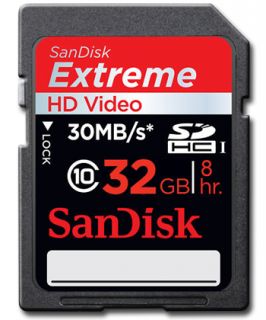 SanDisk 32GB 32G Extreme SD SDHC HD Card Video Class 10