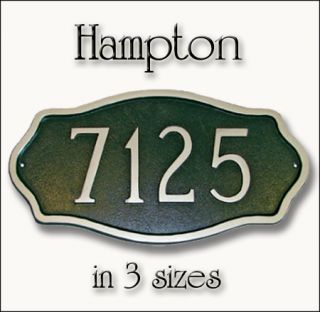 Hampton Personalized Address Plaque Marker in 3 Sizes