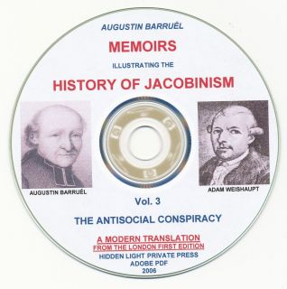 Adam Weishaupt Illuminati Barruel Freemason Jacobinism Mason CD eBook 