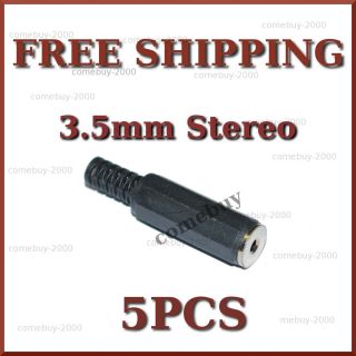5pcs 3 5mm Stereo Audio Female Plug Jack Adapter Socket Connector 