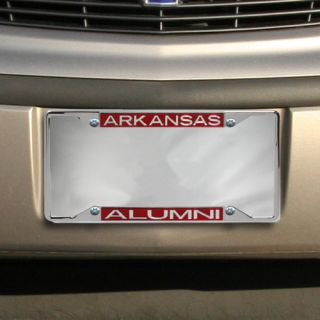 Arkansas Razorbacks Alumni Acrylic Insert Chrome License Plate Frame