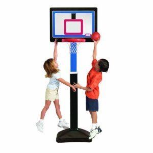 Little Tikes Adjustable Court Basketball System Portable Hoops Rim 