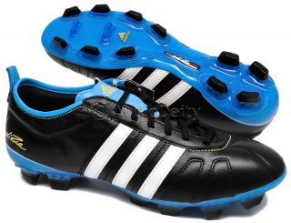 New Adidas adiPURE IV TRX FG Mens Soccer Cleats, Black & Blue 