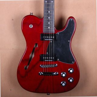Used Fender JA 90 Jim Adkins Telecaster Crimson Red Transparent Tele 
