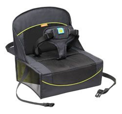   and Go Travel Portable Booster Seat Grey Black Green New NIP