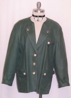 Admont Linen Green Women Bavaria Gorsuch Summer Dress Suit Jacket Coat 