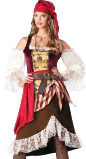Sexy Womens Deluxe Pirate Wench Halloween Costume