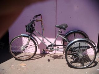 vintage 3 wheel adult tricycle 24 trike 1 speed