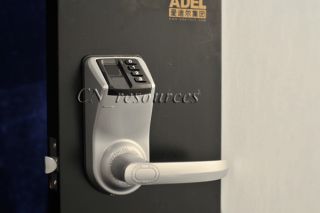 New Adel Silvery DIY 3398 Fingerprint, Pin Code & Key Door Lock