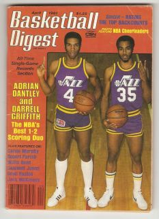 1981 Darrell Griffith Adrian Dantley Utah Jazz Basketball Digest