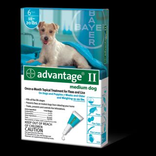 Advantage II Topical Flea Treatment for 11 20 lb Dogs, 6 does
