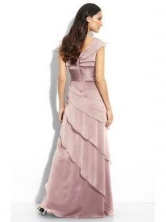 New Adrianna Papell Flowing Tiered Chiffon Petal Gown Color Earth 