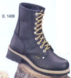 1439 AdTec Logger 9 Black Oil Resistant Leather Boot