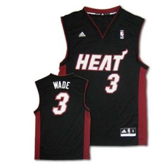   Wade Miami Heat Black Revolution 30 Replica Adidas NBA Jersey