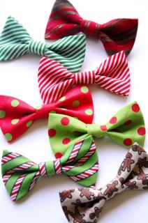 Dog Cat Bow Tie Holiday Christmas xmas Red Green Ready to Wear on 
