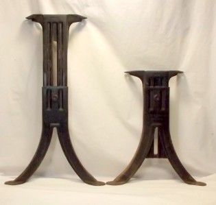 Vintage Adjustable Industrial Steel Table Legs Machine Age