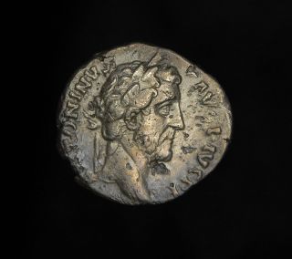 Ancient Roman Silver Denarius Pax Coin of Emperor Antoninus Pius