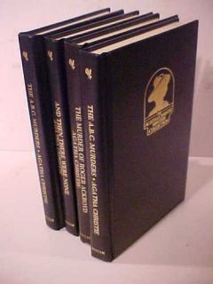 Agatha Christie Hardcover Collection 4 Books Leather