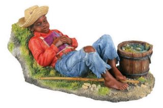 New Boy Sleeping African American Figurine Statue Art