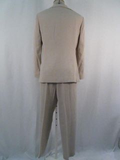 Frank Agostino Cream Blazer Pants Suit Set Outfit 12