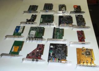 Lot of 13 AGP Video Graphics Adapters Cards MSI ATI Asus Matrox NVIDIA 