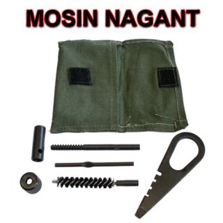 Mosin Nagant 6 Piece Field Cleaning Kit with Pouch for Most M44 91 30 
