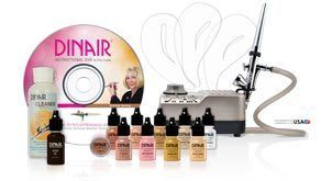 Airbrush Makeup Kit Dinair Personal Pro Edition 8 Colors White Pearl 