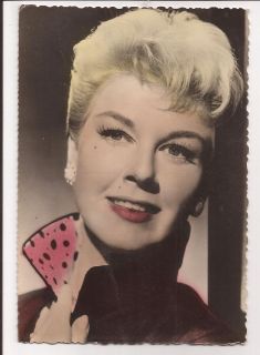 Doris Day Vintage Handtinted Postcard Scalloped Edge