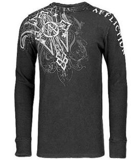 Affliction Spiker Twist Wings Reversible Thermal Shirt XL UFC MMA 