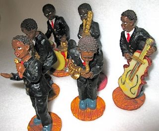 Figurines African American Jazz Band Great Collectible Set