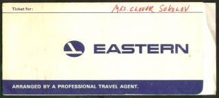 Eastern Airlines Ticket Wrap Bag Check Boarding Pass