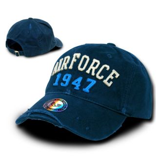 Navy Blue Vintage Style Air Force 1947 USAF Military Baseball Cap Hat 