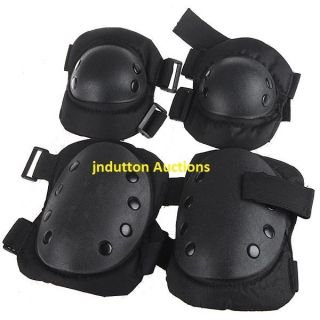   Knee Pad Set Airsoft Paintball Outdoor Combat Protective Gear