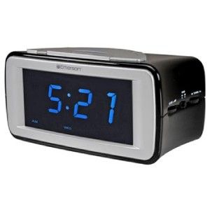   Display Smartset Dual Alarm Clock Radio Auto Time Set Battery