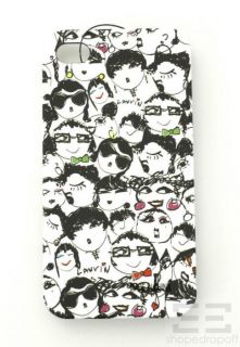 lanvin black white sketched iphone 4 4s case new