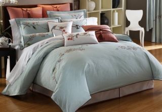 Lenox Chirp Piped Coral Bedding Collection European Sham