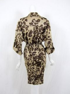 Diane Von Furstenberg Womens Safi Leopard Dress 4 $374
