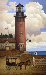 Charles Wysocki Daddys Coming Home Giclee Canvas 2