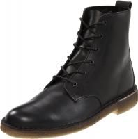 Clarks Men Desert Mali 34364 Black Leather Military Boot Retail $185 