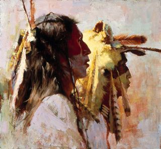 Howard Terpning Proud Men Giclee Canvas Native American