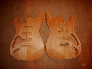 Luthiers Pack 2 Strat Body Bodies Right Lefty Alder