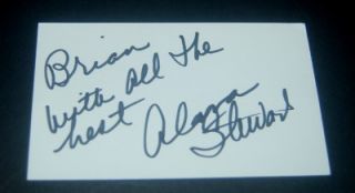   Out Actress Model Famous Wife Alana Stewart Signed Index Card