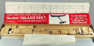   Kyosho Geodetic Galaxie 585 Free Flight Wood Model Airplane Kit