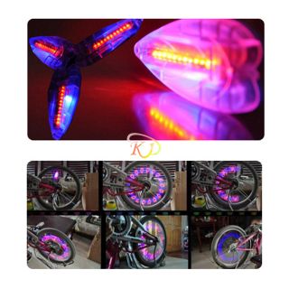   Text Symbol LED Wheel Spoke Alarm Flash Night Lights For Bike Bicycle