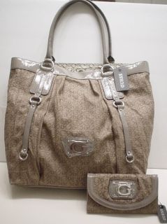 Guess Marciano Alameda Taupe Large Bag Purse Handbag Wallet Set