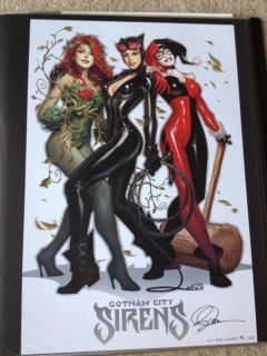 Alex Garner SDCC Print Catwoman Batman Poison Ivy Harley Quinn Gotham 