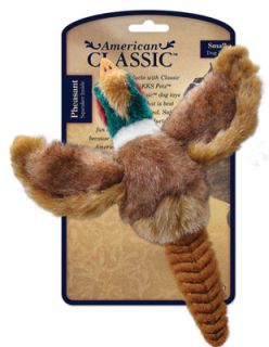 American Classic AKC Pheasant Dog Toy 3 Sizes Small Large Rope Neck 